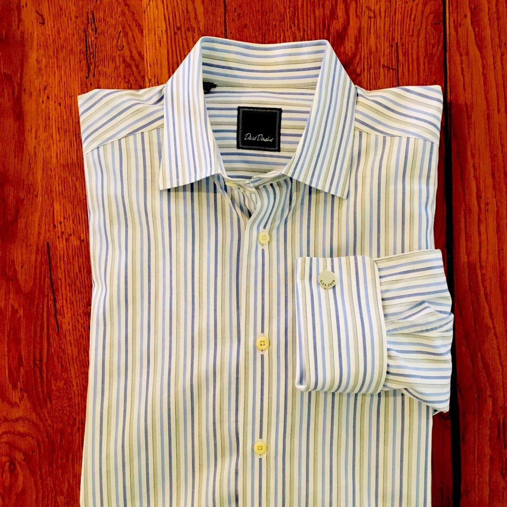 DAVID DONAHUE, Men’s Dress Shirt, size 16,34/35